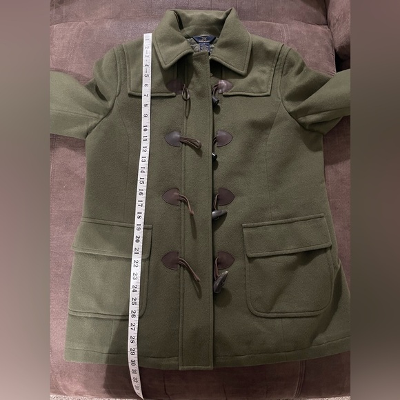 Brooks Brothers Women's Wool Cashmere Blend Toggle Button Lined Green Coat Sz 12 - Picture 5 of 8